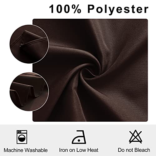 Cloth Napkins Set of 6, 18 x 18 Inch, Washable Chocolate Dinner Napkins with Hemmed Edges for Restaurant, Wedding and Holiday - color: Chocolate, size: 18" x 18" (Set of 6)