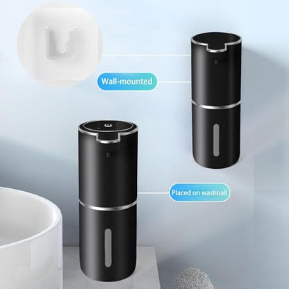 Automatic Liquid Soap Dispenser,Touchless Hand Soap Dispenser USB Rechargeabled Dispenser Electric,Wall Mounted 4 Levels Adjustable Dispenser Pump for Bathroom Kitchen Dish Soap Black - color: Black, style: Gel