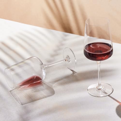 KROSNO Red Wine Glasses Set of 6, 16.9 oz, Infinity Collection | Wine Tumbler with Stem, Lead-Free Crystal Glassware, Drinking Glasses, Elegant Cups, Home & Restaurant, Dishwasher Safe - size: Red Wine 500 ml (Set of 6)