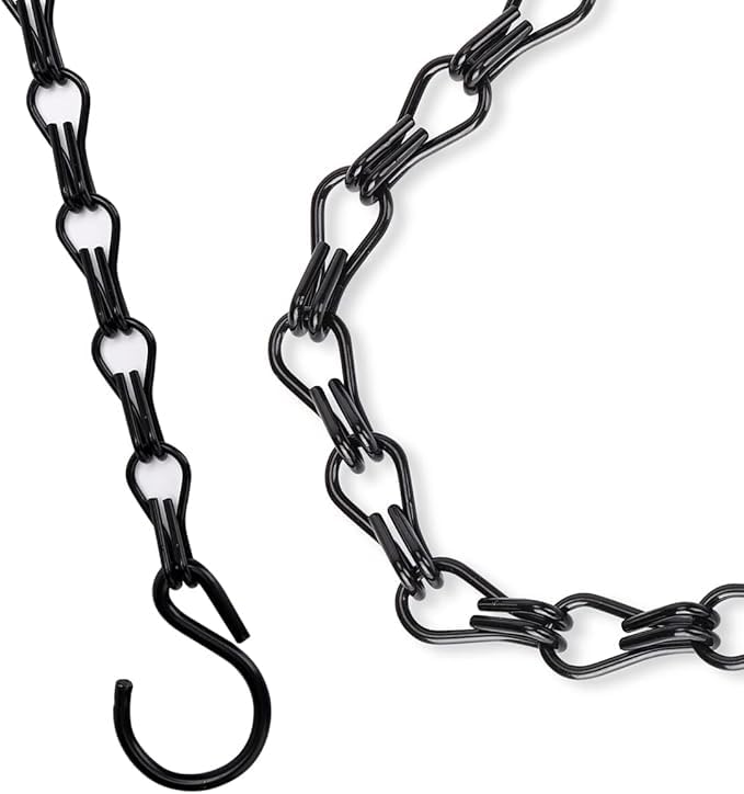 Heybe 16 Inch Hanging Basket Chain, 4 Point Hanging Chains with Hooks for Pot Planters Bird Feeders Lantern Lamp,Extended Hangers for Hanging Badkeys(16inch, 4 Point) - size: 16 inches, style: 4 point