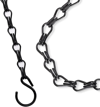 Heybe 16 Inch Hanging Basket Chain, 4 Point Hanging Chains with Hooks for Pot Planters Bird Feeders Lantern Lamp,Extended Hangers for Hanging Badkeys(16inch, 4 Point) - size: 16 inches, style: 4 point