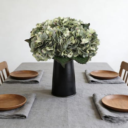 Kimura's Cabin 6pcs Hydrangea Artificial Flowers Fake Hydrangeas,Mint Green | Silk Hydrangea Flower with Stems Faux Flower,Home Table Centerpieces Wedding Bouquets Arrangements Baby Shower Party Decor - color: Mint Green