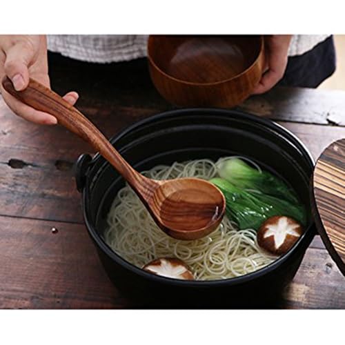 4-Piece Teak Wooden Spoons for Cooking - Wooden Utensils Set | Easy to Clean, Durable, Non-stick, Smooth with Comfort Grip - Non Toxic Wooden Kitchen Cookware Utensil Sets - size: 4Pcs