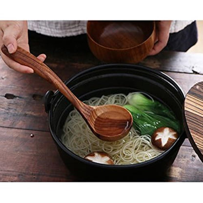 4-Piece Teak Wooden Spoons for Cooking - Wooden Utensils Set | Easy to Clean, Durable, Non-stick, Smooth with Comfort Grip - Non Toxic Wooden Kitchen Cookware Utensil Sets - size: 4Pcs
