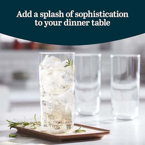 Libbey Polaris Tumbler Glasses, Axis, 17.75-ounce, Set of 8 - color: Polaris