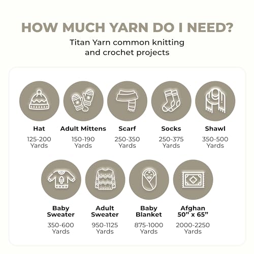 Mary Maxim Titan Bulky Yarn, Weight 5 Acrylic, Chunky Yarn for Crocheting and Knitting, Ideal for Thick, Soft Blankets, Throws, and Graph Style Sweaters, 80 Yards - White - 1 Skein - color: White