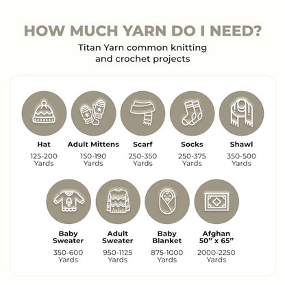 Mary Maxim Titan Bulky Yarn, Weight 5 Acrylic, Chunky Yarn for Crocheting and Knitting, Ideal for Thick, Soft Blankets, Throws, and Graph Style Sweaters, 80 Yards - White - 1 Skein - color: White
