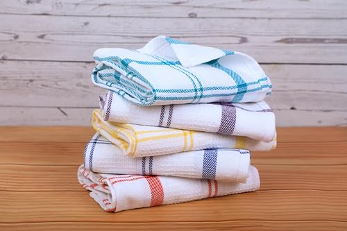 HOMEFRONT Kitchen Towels, 16'×26', Premium Cotton Blend Dish Towels Set of 5 - color: Multicolor, size: 16'x26'