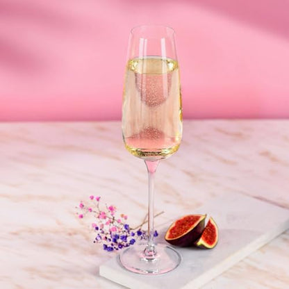 KROSNO Champagne Flutes Set of 4, 8.5 oz, Modern Collection | Drinking Glasses, Led-Free Crystal Glasses for Prosecco Sparkling Wine, Wedding Champagne Flutes, Dishwasher Safe - size: 7.4 fl oz (Set of 4)
