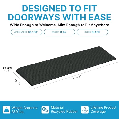 EZ-ACCESS Transitions Angled Entry MAT, Black, 1.25-in - color: Black, size: 1.25 Inches