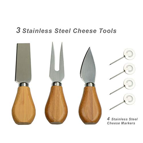 Picnic at Ascot Personalized Charcuterie Board. Unique Patented Design Saves Storage Space & Stores Tools. Wedding Gift, Housewarming, Birthday, Graduation - color: Letter - S