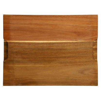 Elama 15.5 x 12 Inch Acacia Wood 1.5 Inch Thick Butcher Block – Heavy-Duty Cutting and Serving Board for Meat, Cheese, and Vegetables (15.5 x 12 Inch) - color: 15.5 x 12 Inch, size: 15.5"L x 12"W
