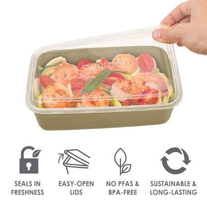 Bentgo Prep Meal Prep Kit, 1, 2 & 3-Compartment Containers, 60 Piece Set | Portion Control, Stackable, Microwave, Freezer & Dishwasher-Safe, Reusable, PFAS & BPA-Free (Gleam Metallics) - color: Gleam Metallics