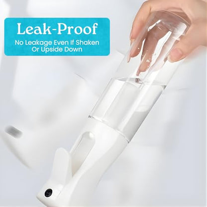 Mist Spray Bottle 200ml – Fine Mist Sprayer for Hair, Plants, Cleaning & Skincare | Refillable Salon Quality Water Mister, (Non-Toxic BPA Free) with White & Clear bottle (Pack of 2)