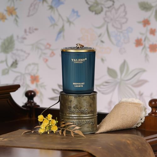 Talent Candles Jar Candles for Home Scented, Aromatherapy Candles Gifts for Women & Men, Natural Soy Candle, 8.4oz Traditional Style, Midnight Lights, GG79106NL-ML - color: Midnight Lights