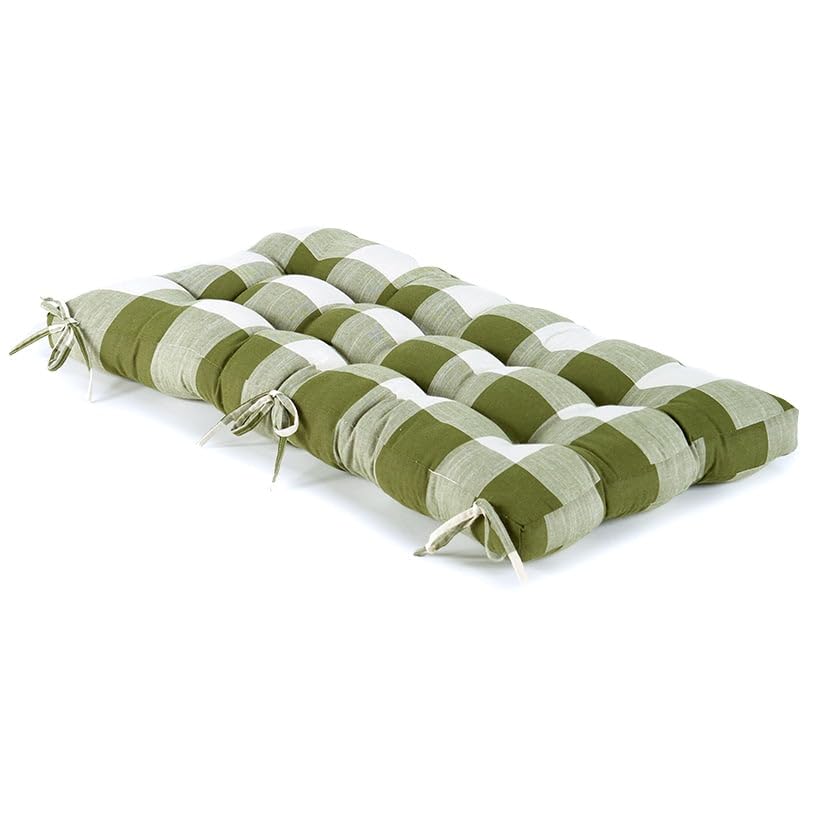 The Lakeside Collection Buffalo Check Bench Cushions - Olive