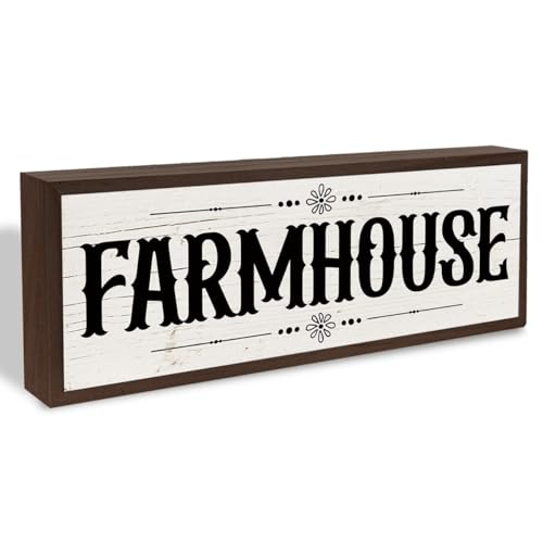 Farmhouse Sign, Rustic Framed Hanging Sign for Wall Decor, Rustic Tabletop Decors, Farmhouse Home Decor, Cottage Decors, House Decoration Gift 9.5x3.1x1 inches - color: style 22