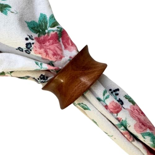 Napkin Holder Set of 12 Handmade Acacia Wood Dining Table Napkin Ring Classic Everyday Thanksgiving Holiday Christmas Festive Party Gift Farmhouse Décor - size: Concave - Set of 12