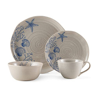 Pfaltzgraff Southport 16 Piece Dinnerware Set, Service For 4, Cream