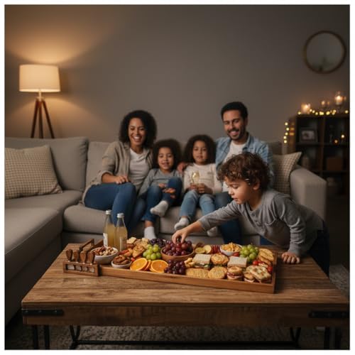 Large Charcuterie Board 30x12 Inch with Cheese Knife Set Acacia Wood | Extra Large Acacia Wood Board with Handles,30PCS Wax Paper Inlucded,Long Serving Tray for Party,Picnic and Home Entertaining - size: 30 Inches