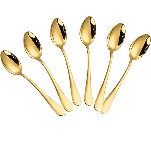 Demitasse Espresso Spoons,4.75inch Stainless Steel Coffee Spoons - color: Gold, size: 4.7Inch
