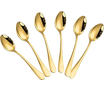 Demitasse Espresso Spoons,4.75inch Stainless Steel Coffee Spoons - color: Gold, size: 4.7Inch