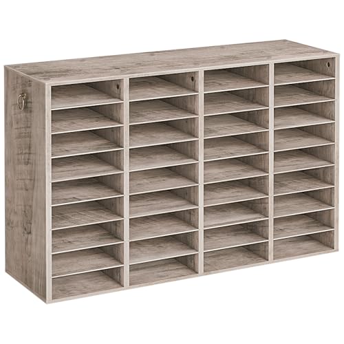 HOOBRO Wooden Literature Organizer, 36-Slot Mail Sorters, Removable Classroom Mailbox, Student Mailboxes for Classroom, Paper Storage Organizer, for Home, Office, Study, Classroom, Greige BG36WF01 - color: Greige