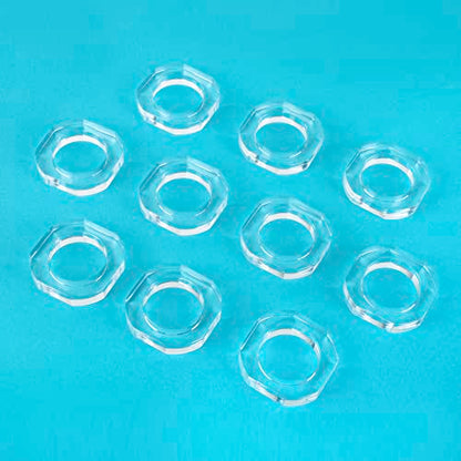 Clear Napkin Holder, Napkin Rings Set of 12, Fall Thanksgiving Christmas Napkin Rings, Festival Acrylic Napkin Ring Holders, Napkin Ring Bulk for Wedding, Party, Elegant Table Settings - color: Transparent White, size: Pack of 12
