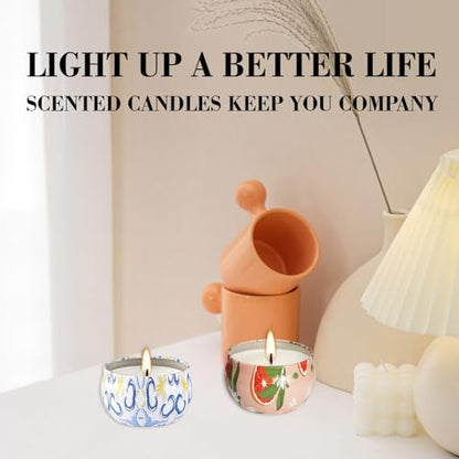 2 Pack Home Scented Candle, Grapefruit and Pine Scented Candles Ladies Gift Set, Soy Wax, Long Burning and Tin Candles, Birthday, Mother's Day, Anniversary. - color: 2Pack-Grapefruit and Pine
