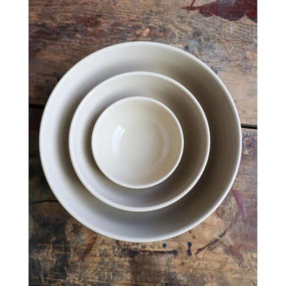 Branded 3 pc Ceramic ern Serving and Mixing Bowl Set