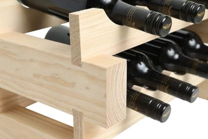 36 Bottle Wine Rack Dark Stain - color: Dark Stain