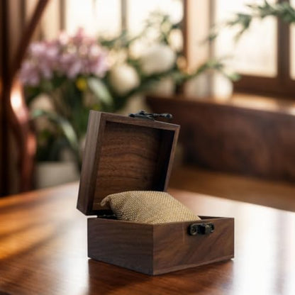 Walnut Wood Box for Crafts, Jewelry Box and watch box Wooden Keepsake Box Gift (Walnut) - color: Walnut
