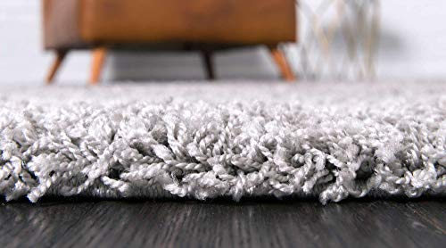 Unique Loom Solid Shag Collection Area Rug (2' 2" x 3' 1" Rectangle, Cloud Gray) - color: Cloud Gray, size: 2' x 3'1" (Rectangular)