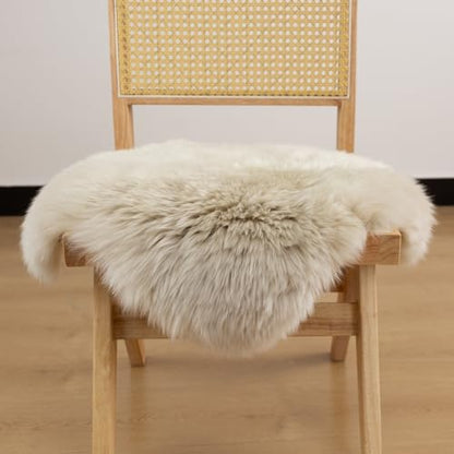 LLB Sheepskin Chair Covers - Office, Dining Room & Desk Chair Seat Cushion - Cream Brown, 18x18 Inch (Pack of 1) - color: Cream Brown, size: 18x18 Inch (Pack of 1)