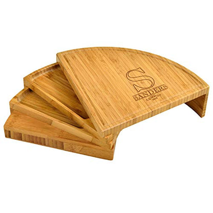 Picnic at Ascot Delux Custom Engraved Bamboo Cheese/Charcuterie Cutting Board - Patented Design - Quality Assured
