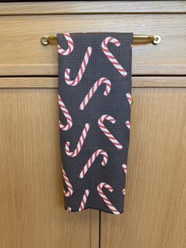 Kitchen Towels, Dish Towels for Kitchen, 3 Pc Kitchen Towel Set | Microfiber Waffle Towels, 16 x 26 inches, with Hanging Loops, Reusable Tea Towels, Cute Kitchen Towels - 3 Pack - color: Christmas