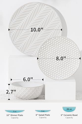 36-Piece Dinnerware Set for 12,Transform Your Table with Stylish Plates & Bowls,Ideal for Hosting, Entertaining & Special Occasions, Dishwasher Safe - size: Service for 12 (36pcs)