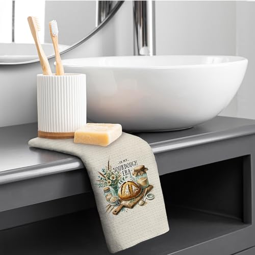 Funny Baking Gifts Kitchen Baking Towels, Gifts for Women Sourdough Bakers, in My Sourdough Era Floral Hand Dish Towels for Kitchen, 16x24 Inch - color: Kitchen-100