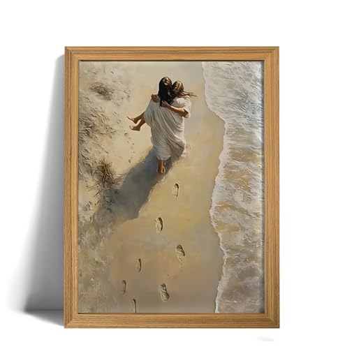 AZPRXN Christian Wall Art Jesus Canvas Print Religious Home Decor 16x24 | Create a peaceful faith inspired space with meaningful artwork that brings comfort to bedroom prayer rooms and family areas - color: Jesus Girl, size: 24"L x 16"W