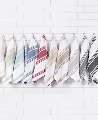 All-Clad Dual-Purpose Kitchen Towels: Highly Absorbent - 100% Cotton, 17"x30" Dish Towels for Cleaning & Drying Dishes & Glassware, 3-Pack, Chili - color: Chili