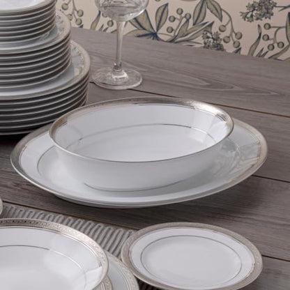 Noritake Crestwood Platinum 14-Inch Medium Oval Serving Platter