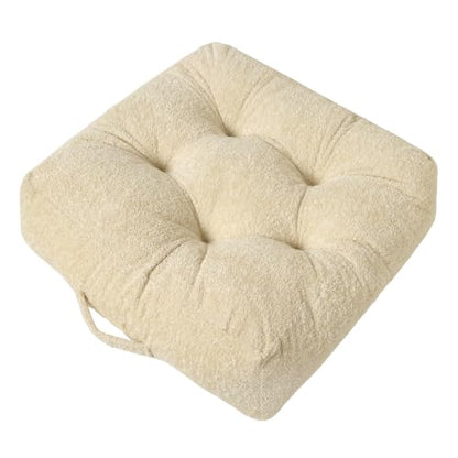 Floor Cushion Pillow, Portable Large | Meditation Adult Sitting Pillow with Handle for Tatami, Living Room & Yoga (1, Square, Fog, 22 x 22 x 6 inches) - color: Square, Fog