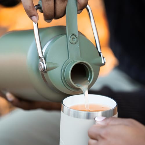 RTIC Half Gallon Outback Jug, Ceramic Lined, Navy | Stainless Steel, Insulated Water Bottle with Lid and Handle, Double Wall Vacuum Insulation - color: Navy