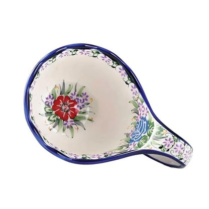 ALMA 16oz Soup Bowl with Large Handle,Microwave Safe, Gift for Women | Handpainted,Oven Safe,Perfect for larger servings of cappuccino,Love Slow Morning Coffee Rituals,BPA-free & lead-free glaze - color: Meadow Elegy