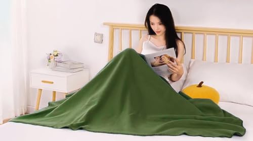 50x60 Throw Blankets, Ultra Soft Hypoallergenic Fleece Fall Throw Blanket for Livingroom, Couch, Chair, Bed, Olive Green - color: Hunter Green