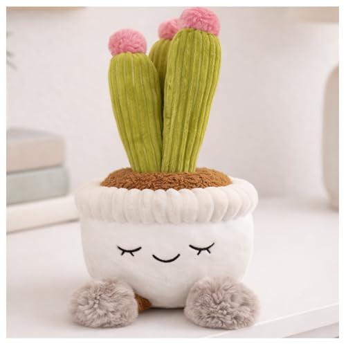 Large Plush Plants in Pots – Flower, Cactus & Succulent Plush Stuffed Plants, Flower Pot Plush Bouquet Decor, Cute Desk & Nursery Room Decor Gift (Succulents Set of Three)