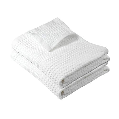 GILDEN TREE Waffle Hand Towels for Bathroom Quick Dry Towel Super Absorbent Thin 100% Cotton Lint Free, Hand Towels for Bathroom Set of 2, Classic Style (White) - color: White, size: Hand Towel (2 Pack)