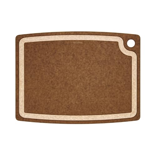Epicurean Gourmet Series Cutting Board, 17.5-Inch by 13-Inch, Nutmeg/Natural | Juice groove, Microplastics free, dishwasher safe, lightweight reversible design, knife friendly, heat resistant, USA made - color: Nutmeg/Natural, size: 17.5"L x 13"W