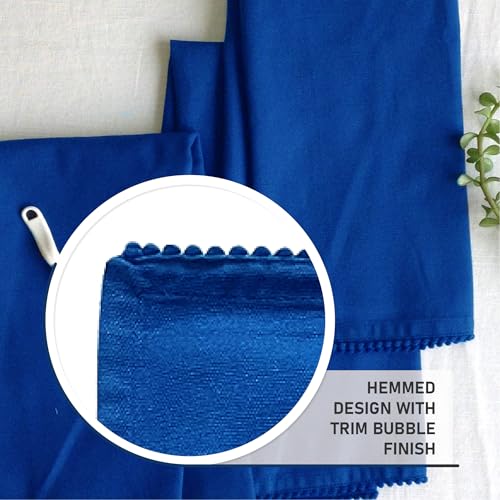 Kitchen Towels 100% Cotton Solid Kitchen Dish Cloths Hand Towel Reusuable Dish Towel for Cleaning & Drying Tea Towels Set with Hanging Loop - 18"x28" -Blue, Pack of 6 - color: Blue, size: Pack of 6
