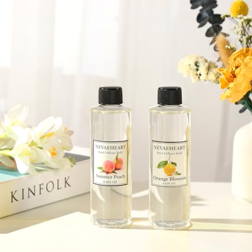 Gardenia Reed Diffuser Oil Refill Set, 6.8 OZ X 2 Pack Home Fragrance for Bedroom, Bathroom Home Decor - size: 6.8 Fl Oz (Pack of 2)